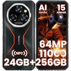 OUKITEL WP55S Rugged Phone 24GB+256GB 11000mAh 64MP Android 15 NFC 4G 6.68″ FHD+
