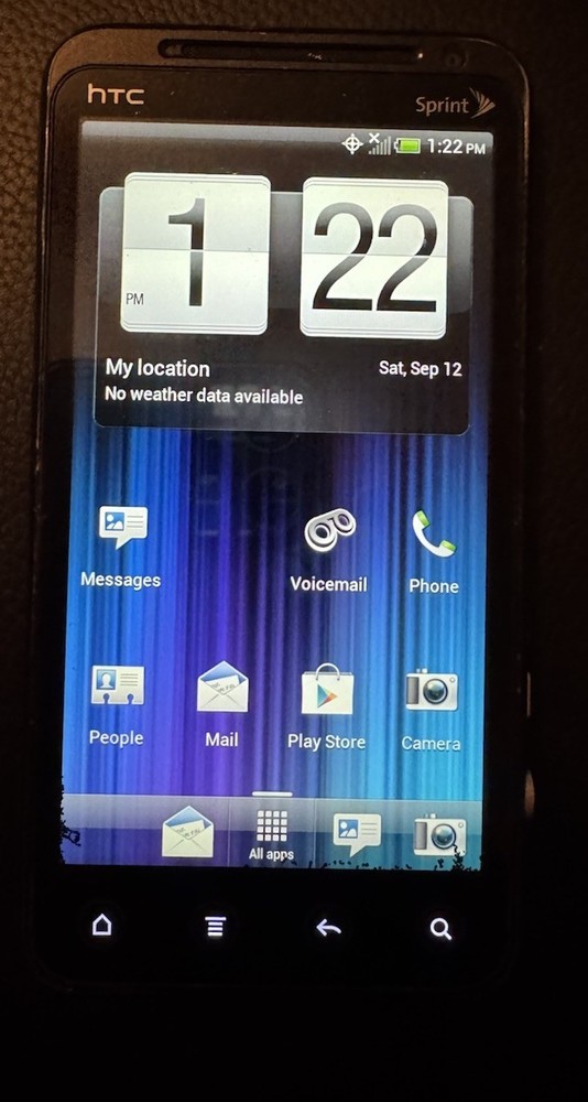 HTC EVO V PG86100 (Sprint) 4GB Fast Ship Very Good Used Works Well Very RARE!!