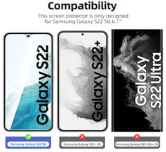 Samsung Galaxy S22 Screen Protector Tempered Glass Bubble Free 3Pac Anti Scratch