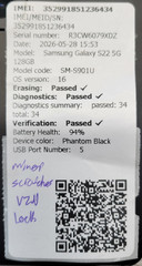 Samsung Galaxy S22 5G – 128GB – SM-S901U – OS:16 – VZN LOCKED – SEE DESCRIPTION