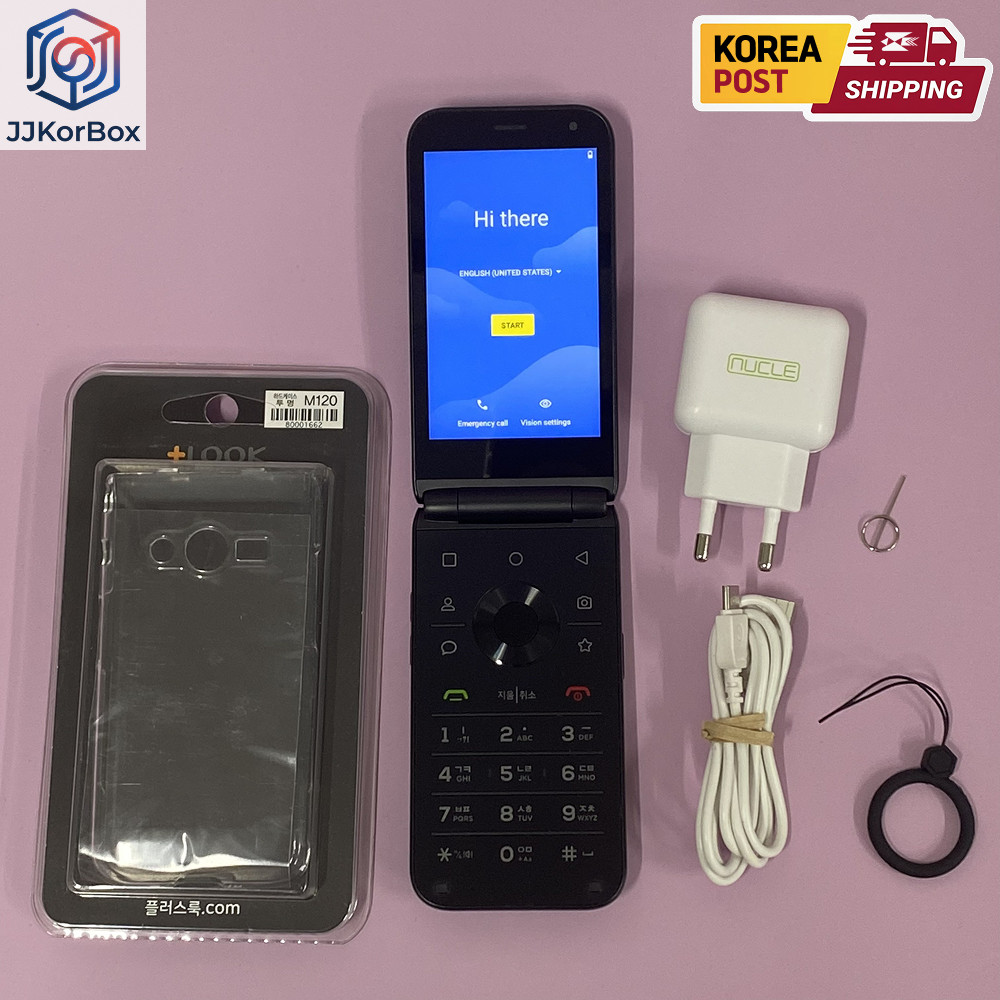 ALT MIVE AT-M120 Style Folder Phone 32GB LTE/3G Unlocked Black Used-SS-Grade KOR