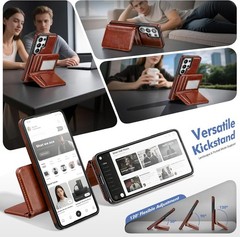 2 in 1 Detachable Magnetic Samsung Galaxy S26 Ultra Wallet Holder, PU Leather Fl
