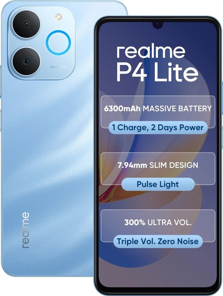 realme P4 Lite 4G Factory Unlocked Ultra-Slim 6300mAh Smartphone 64GB ROM