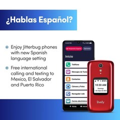 LIVELY Jitterbug Flip2 – Flip Cell Phone for Seniors 1 Count (Pack of 1), Red
