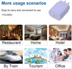25W USB-C Fast Charger Block for iPhone 15/16/17, Samsung Galaxy S21/S25