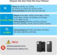 Leather Phone Holster with Strong Metal Belt Clip for Samsung Galaxy S25/S24/S23