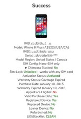 Apple iPhone 6 Plus 64GB (A1522) Silver Unlocked Fully Functional