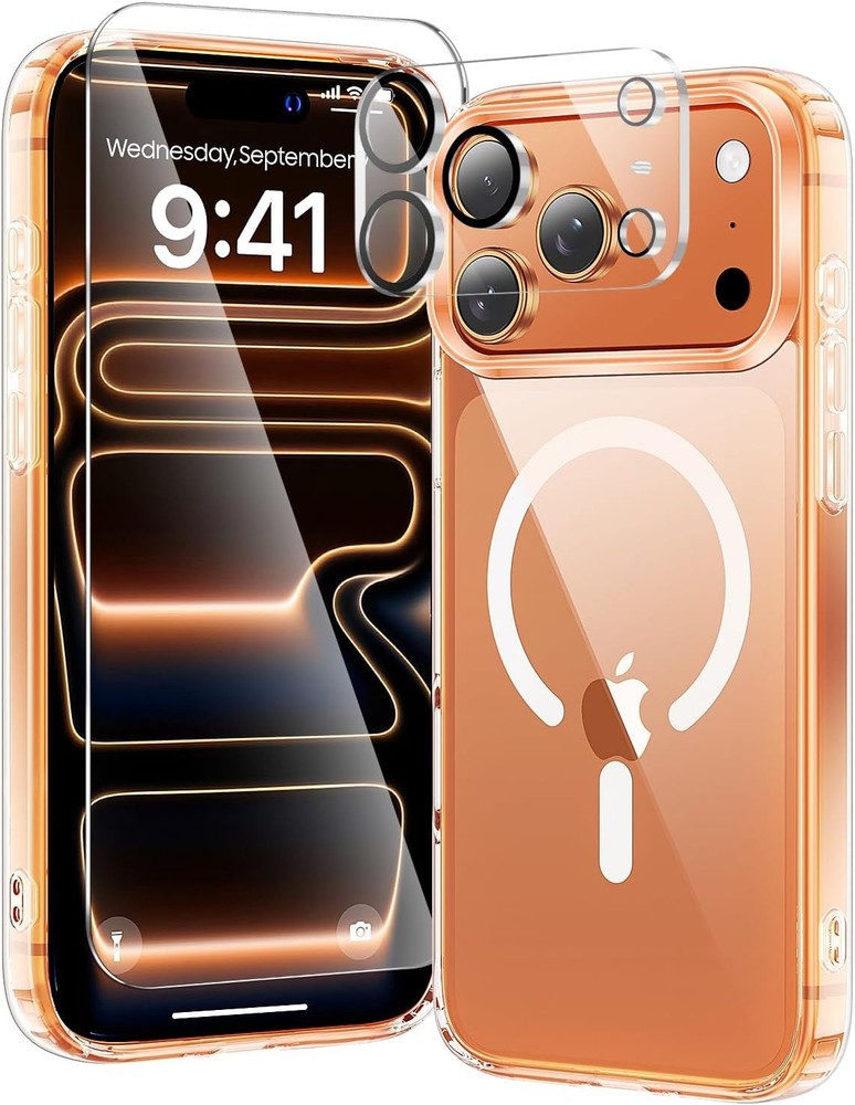 3 in 1 for iPhone 17 Pro Max Case Clear, Not Yellowing, Screen Protector*1, Came