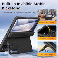 Samsung Galaxy Z Fold 6[Wireless Charging Compatible]-Black Case+Screen Guard