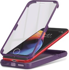 for iPhone SE 2020/2nd/2022/3rd Case with Built-in Screen Protector & Full Body