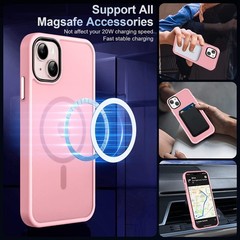 Strong Magnetic Translucent Matte Back Slim Shockproof Case for iPhone 13 6.1″ P