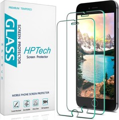 2PCS Tempered Glass Screen Protector for iPhone SE 2020 4.7 Inch Case Friendly