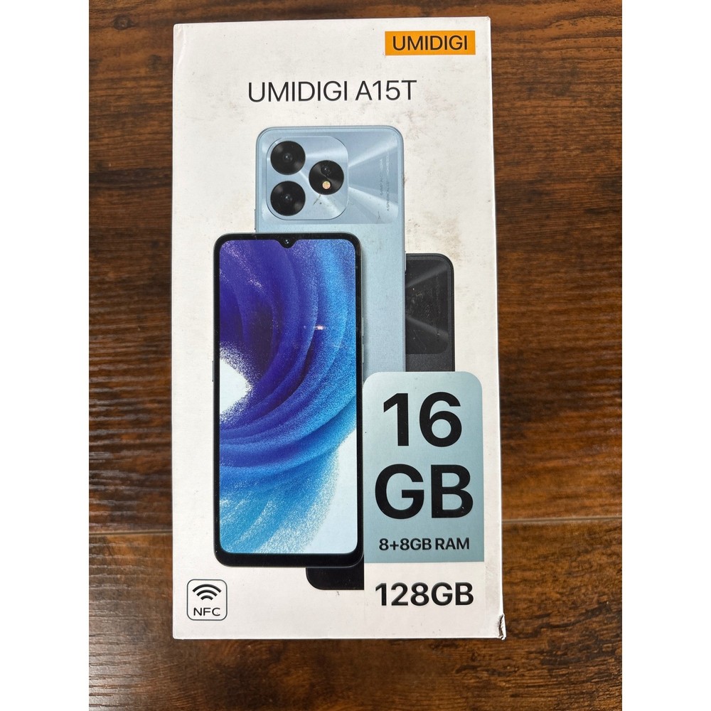 UMIDIGI A15T Space Black 128GB 16GB RAM NFC Android Smartphone PA2310GBB NEW