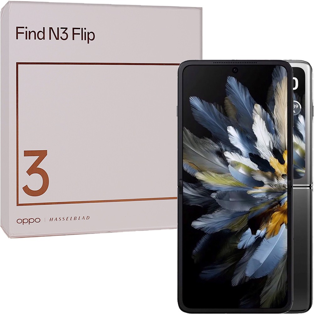 Oppo Find N3 Flip 5G Sleek Black 256GB + 12GB Dual-SIM Unlocked GSM NEW