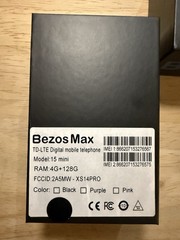 BezosMax 15 mini 3in Unlocked LTE Dual SIM 128GB 4GB Android 9 Black smartphone