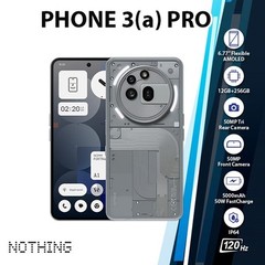 Nothing Phone 3(a) Pro Android Cell Phone (GREY/12GB+256GB/Dual SIM/Unlocked)