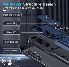 For Samsung Galaxy A26 5G Blue Case With Heavy Duty Shockproof Protective Cover