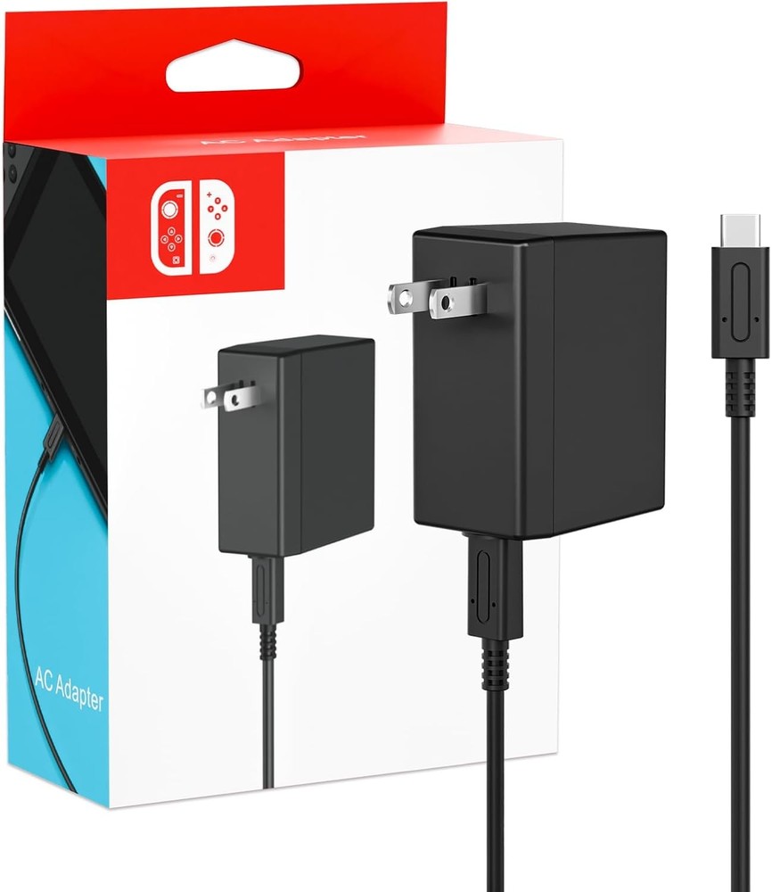 Charger for Nintendo Switch, 45W AC Adapter Fast Charging with 5ft Detachable US
