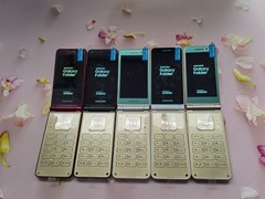 Good Samsung Galaxy Folder SM-G1600 White Red Gold Black Unlocked 4G flip phone