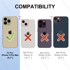 Case for iPhone 14 Pro Max 6.7-Inch, Non-Yellowing, Drop Protection, Anti-Scratc