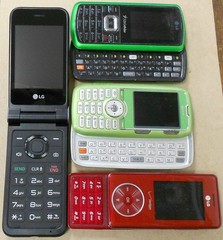 Lot of 4 LG Feature Phones Untested As/Is for Parts or Repair 0324-01M
