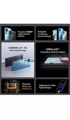 Xiaomi 12T 5G 8+256GB 6.67″ Dual SIM Dimensity 8100 Ultra Android phone Unlocked