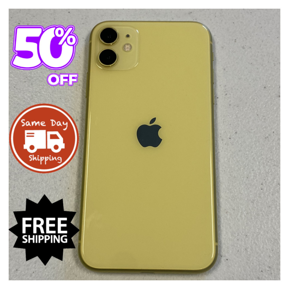 Apple iPhone 11 64-128GB Unlocked Verizon AT&T – Very Good – Yellow Purple Red