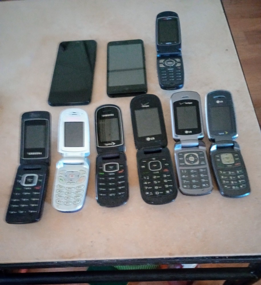 Cell Phone Lot of 9 Cell Phones + More