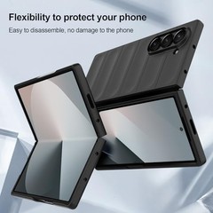 Samsung Galaxy Z Fold 6 Slim Fit Bumper Case, Anti-Scratch Shockproof Black