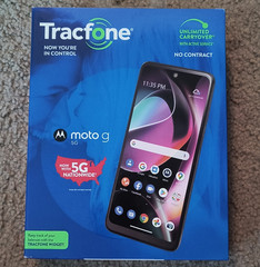 Motorola moto g 5G TracFone 64GB 6.5in Black 50MP Dual Camera No Contract