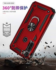 Moto G Stylus/Pro (2020) Case, Tempered Glass Screen Protector, Red Ring Mount
