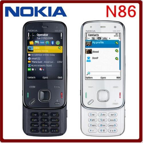 Black Nokia N86 8MP Mobile Phone 3G HSDPA 900 / 2100 Original WIFI GPS Unlocked