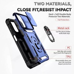 Samsung Galaxy A14 5G Case, Military Grade Protection Cover Armor Rugged-Blue