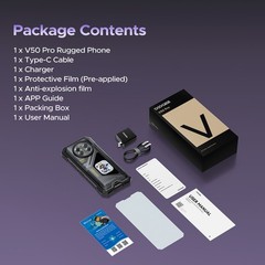 DOOGEE V50PRO 52GB+512GB 5G Rugged Smartphone 11000mAh Android 16 Cell Phone NFC