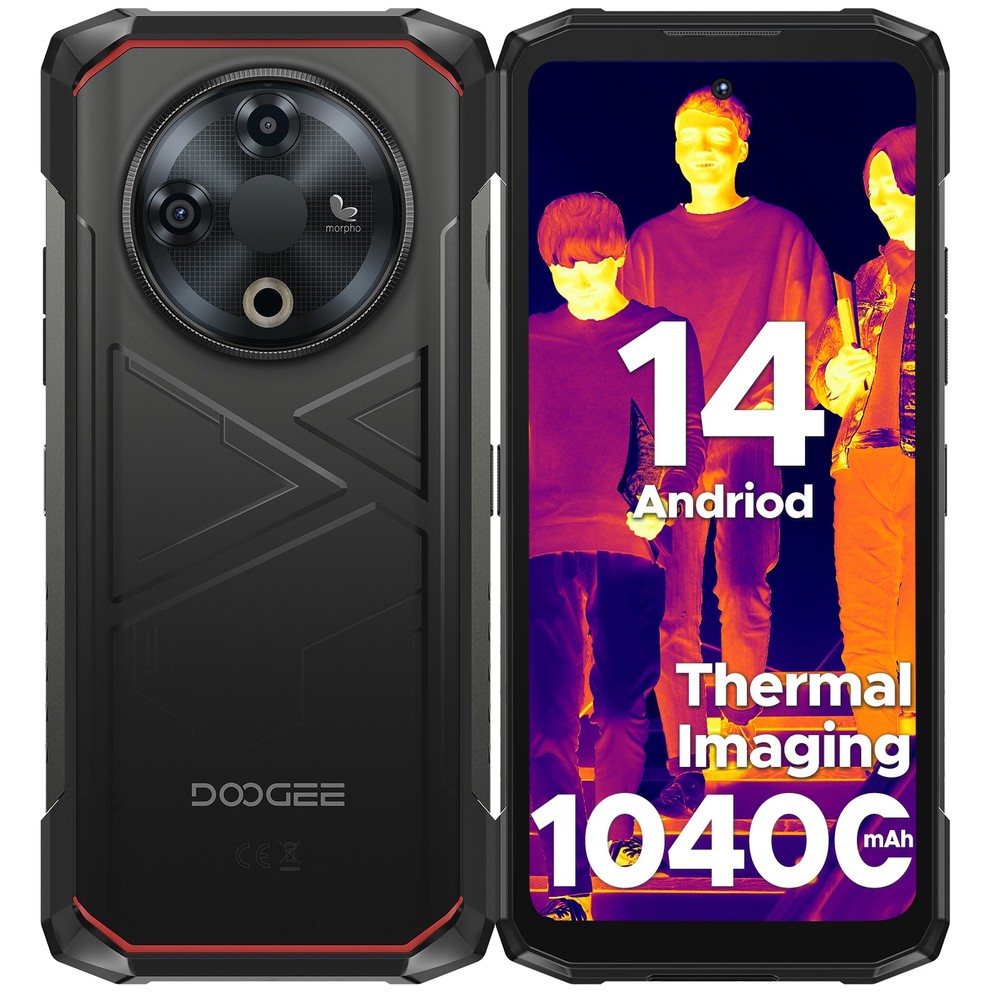 DOOGEE Fire 6 Rugged Smartphone Thermal Imaging Camera 10400mAh 16GB+256GB New