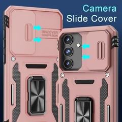 Case for Samsung Galaxy A35/A55 5G with Slide Camera Cover and Screen Protector