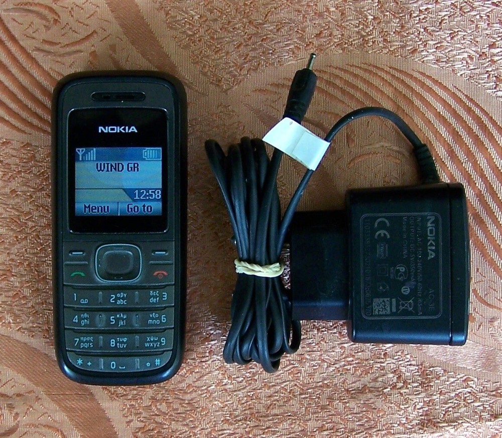 NOKIA 1208 with Big Font, Flashlight Mobile Phone TOP CONDITION -ΝΟ 1110 1202-