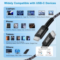 2 Pack 240W USB-C Fast Charger Adapter for Samsung Galaxy S26 Ultra, S26+ 3FT