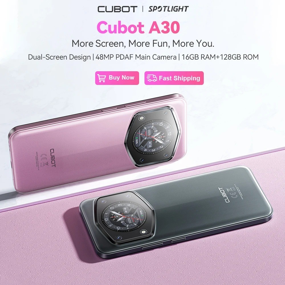 Cubot A30, Android 14 Smartphone , 16GB (6GB+10GB Extend) RAM+128GB ROM, 90Hz 6