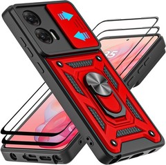 for Moto G Stylus 5G 2024 Case with Tempered Glass Screen Protector [2 Pcs]