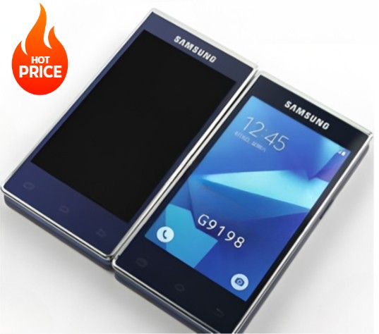 Original Samsung G9198 Dual SIM 2G 16GB ROM Dual-Screen 3.9” Android Flip Phone