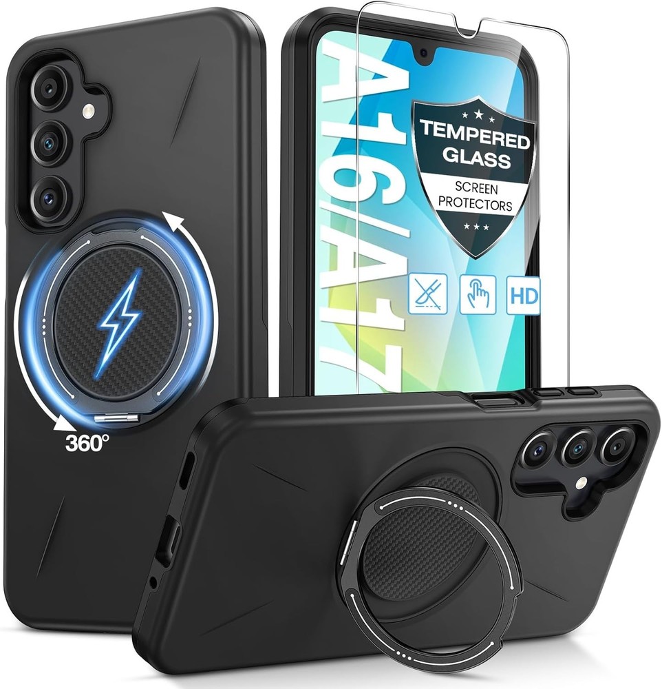For Samsung Galaxy A17/16 5G Case with Dual-Layer Shockproof, 1x Tempered Glass