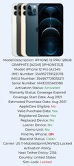 Used Apple iPhone 12 Pro, 128 GB, Cracked Front & Back Glass – Please Read