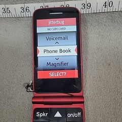 Jitterbug Flip 4043S Red 4G LTE Senior Phone Powers On No SIM Read Desc