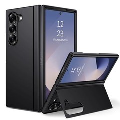 Samsung Galaxy Z Fold 6 7.6-inch 2024, Black Case with Invisible Kickstand PC