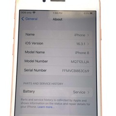 **READ** Apple iPhone 8 64GB T-Mobile Rose Gold A1905 BH 75%