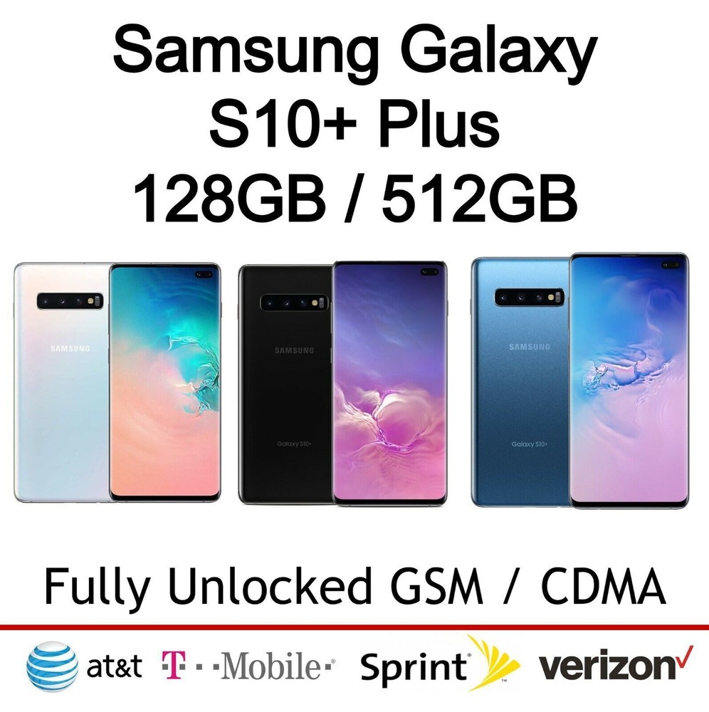 Samsung Galaxy S10+ Plus G975U 128GB/512GB 6.4″ Unlocked Smartphone OPEN BOX A++