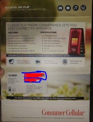Alcatel Go Flip 4044L 4G VoLTE Consumer Cellular Phone Wine Red