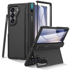 Samsung Galaxy Z Fold 6[Wireless Charging Compatible]-Black Case+Screen Guard