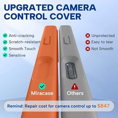 Magnetic for iPhone 17 Pro Case, Integrated Silicone Camera Control Cover, Orang